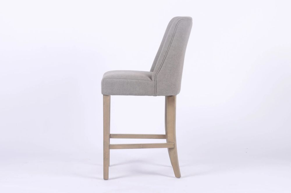 Product photograph of Stoy Sand Linen Counter Stool Solid In Pairs from Choice Furniture Superstore.